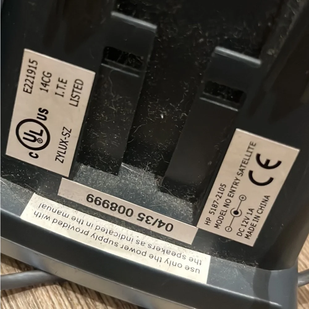 Harman Kardon Speakers HP 5187-2105 DC 12V 1A Wired 1.5mm Plug for computer